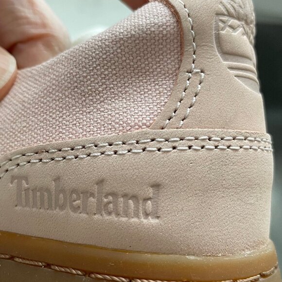Timberland Earthkeepers LaceUp Sneakers Textile & Leather Trim Bleached Pink 8.5 - Picture 12 of 13